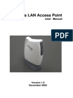 Wireless LAN Access Point: User Manual