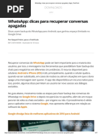 WhatsApp_ Dicas Para Recuperar Conversas Apagadas _ Apps _ TechTudo