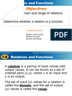 Objectives: Identify The Domain and Range of Relations and Functions. Determine Whether A Relation Is A Function