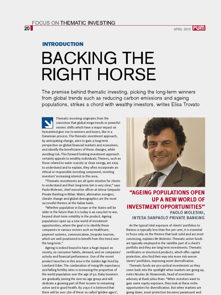 Thematic Investing | PDF | Exchange Traded Fund | Investing