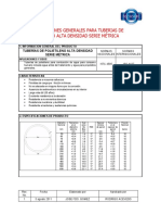 Especificaciones tuberías PEHD métricas