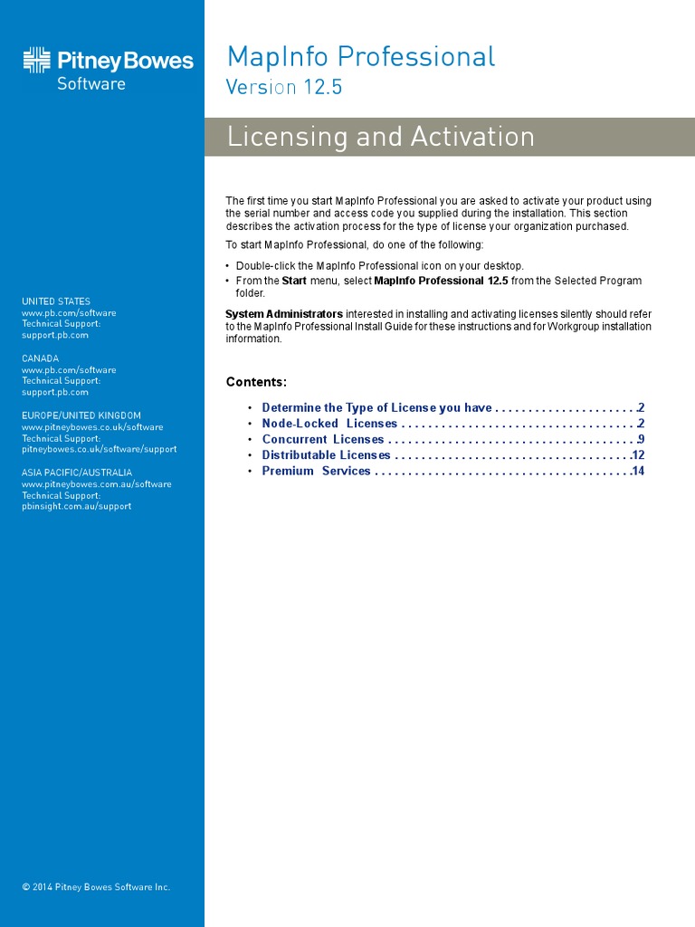 Licensing and Activation: Mapinfo Professional | PDF | Port (Computer ...