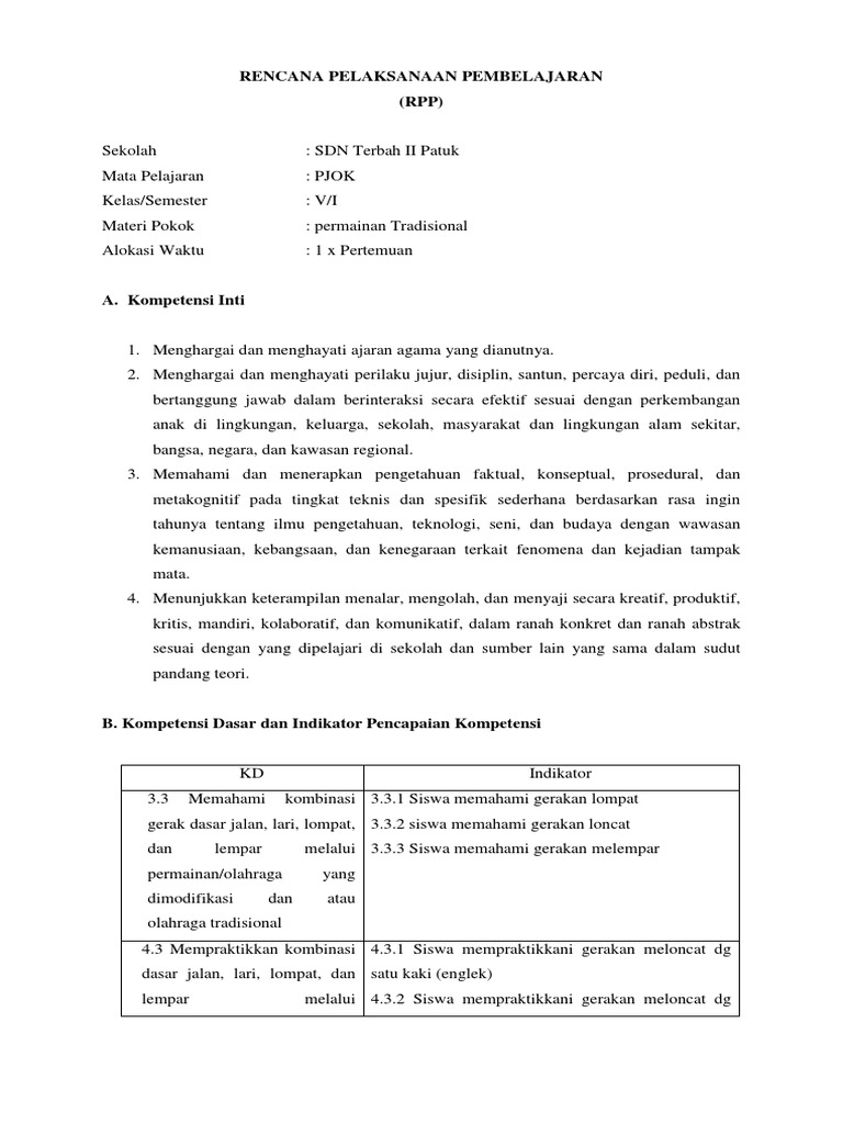 Rpp Permainan Pdf