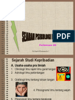 Sejarah Kepribadian