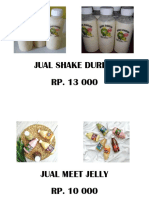 Jual Shake Durian RP. 13 000
