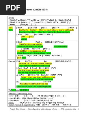Brother To Brother V2 B2b 1978 Intro Elements Of Music Music Theory