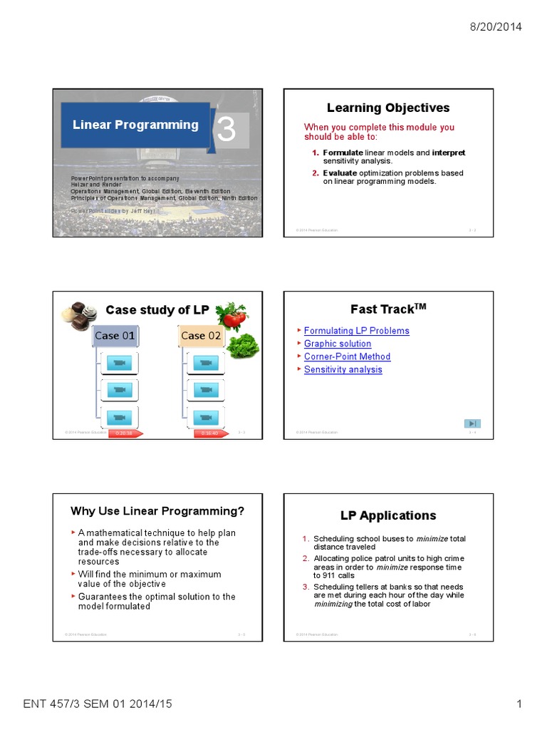 Learning Objectives: Linear Programming | PDF | Mathematical ...
