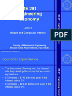 ME 291 Engineering Economy: Simple and Compound Interest