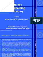 ME 291 Engineering Economy: Marr & Cash Flow Diagrams