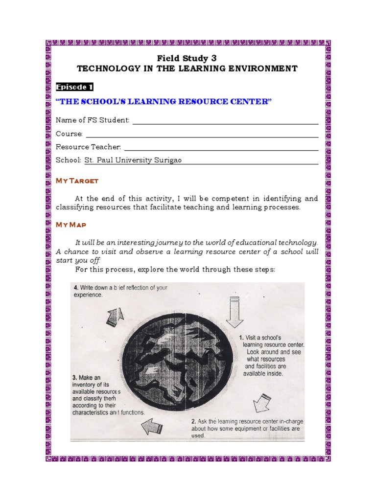 Learning Resource Center Observation Guide | PDF | Microsoft Power ...