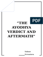 "The Ayodhya Verdict and Aftermath": Sakaar Srivastava