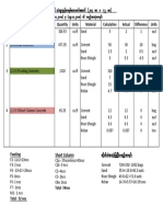 No Particular Quantity Units Material Calculation Actual Difference Units