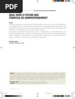 O FUTURO DA FÁBRICA DE ADMINISTRADORES
