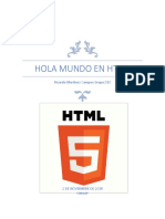 Hola Mundo en HTML
