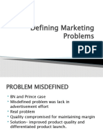 Defining Marketing Problems