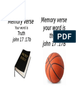Memory Verse Memory Verse Your Word Is Thuth John 17:17B