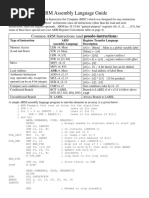 ARM Assembly Language Guide: Common ARM Instructions (And Psuedo-Instructions)