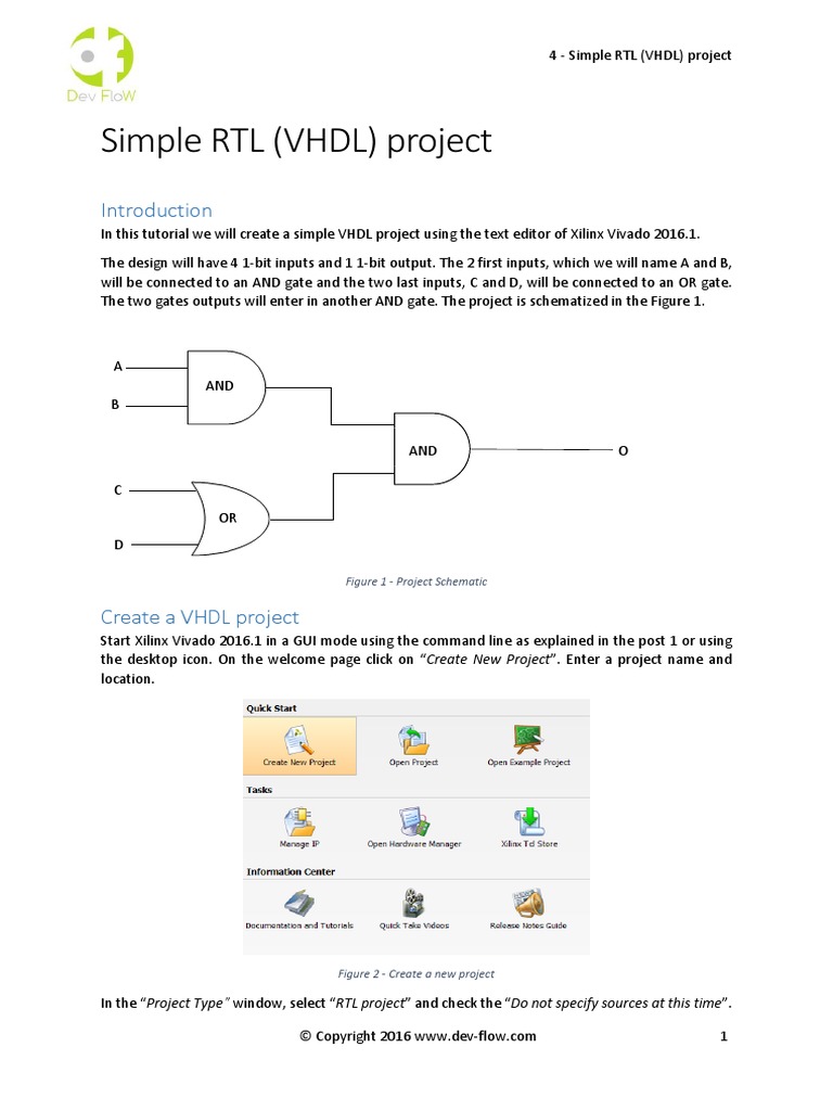 4 Simple RTL (VHDL) Project With Vivado | PDF | Vhdl | Computer Programming