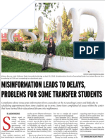 Collegian: Misinformation Leads To Delays, Problems For Some Transfer Students