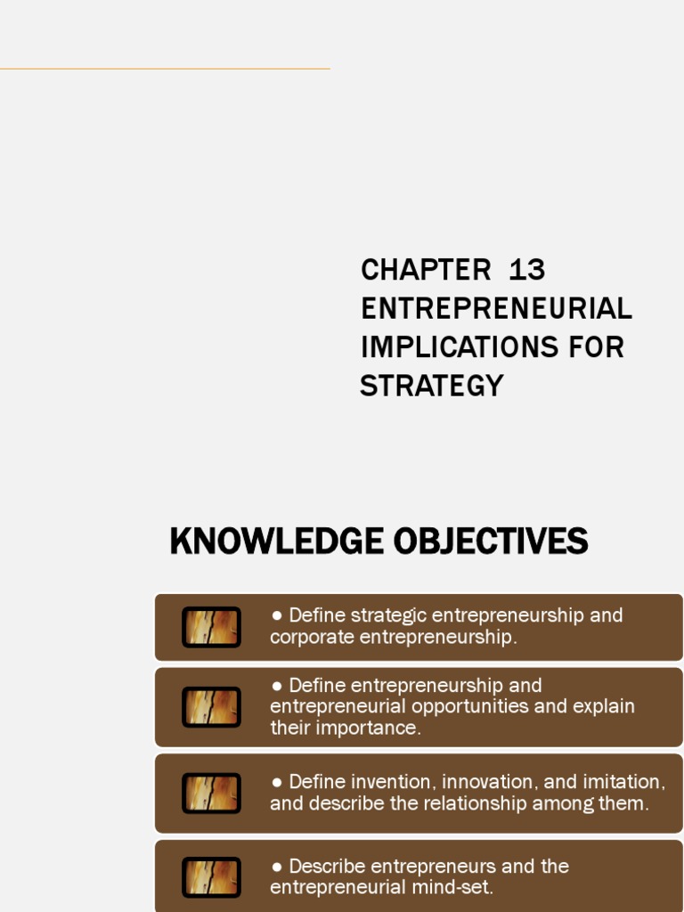 Strategic Entrepreneurship and Innovation | PDF | Entrepreneurship ...