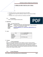 Course Overview 2. Course Objectives: 06ec6351: Spread Spectrum and Cdma