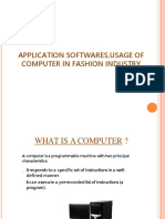Application Softwares, Usage of Computer in Fashion Industry