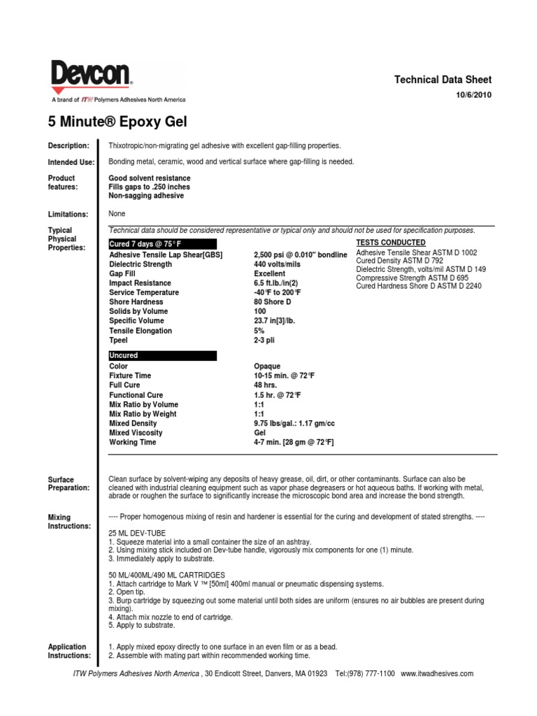 DescargarFichaTécnicaTDSepoxy.pdf Epoxy Adhesive