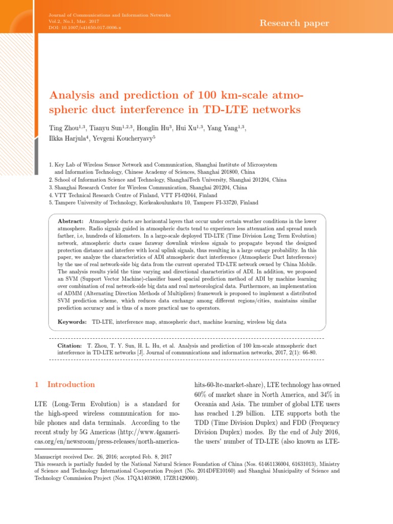 Analysis and Prediction of 100km Scale Atmospheric Duct Interference in