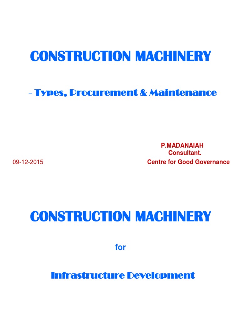 Construction Machinery Types & Usage Guide | PDF | Heavy Equipment ...