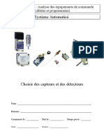 Système Automatisé: Centre D'intérêt 4: Analyse Des Équipements de Commande (Câblées Et Programmées)