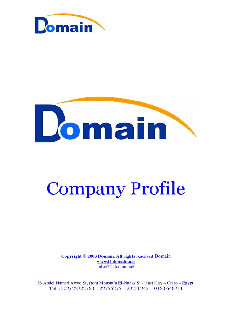 Domain Profile | PDF | Internet Service Provider | Internet