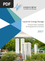 Liquid Air Energy Storage: Pumped Hydro Capability No Geographical Constraints