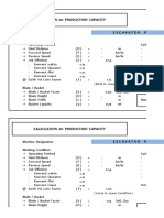 Calculation On Production Capacity Excavator Pc-200: Machine Designation Working Condition Cycle Time