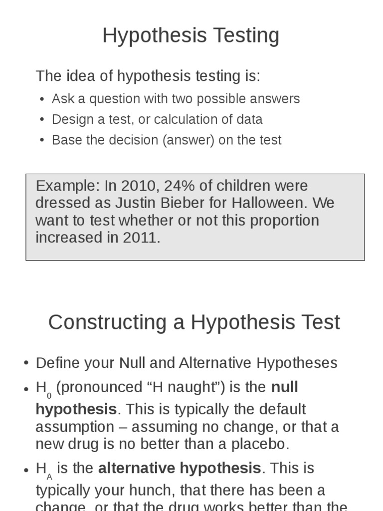 hypothesis testing problems pdf