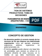 GESTION DE SISTEMAS PRODUCTIVOS: TOMA DE DECISIONES