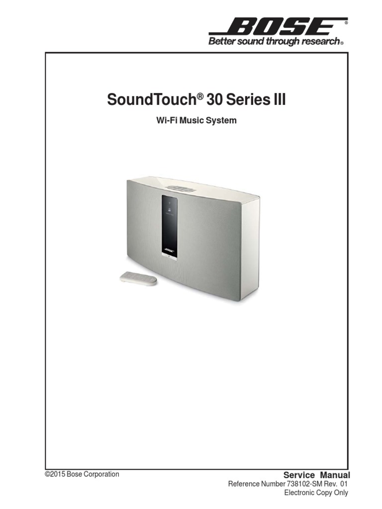 Bose Soundtouch-30 Series III | PDF | Electrostatic Discharge | Wi Fi
