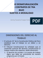 DESNATURALIZACION DE LOS CONTRATOS DE TRABAJO