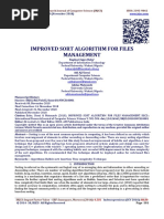 IMPROVED SORT ALGORITHM FOR FILES MANAGEMENT