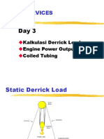 Well Services: Kalkulasi Derrick Load Engine Power Output Coiled Tubing