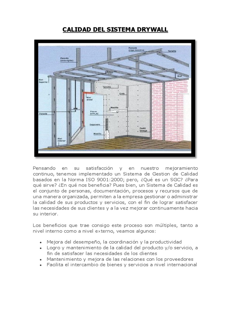 Calidad en el Sistema Drywall | PDF | Calidad (comercial) | Economias