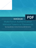 Multi-Factor Authentication Without Tokens or Passwords: Securing Identity in Active Directory With Biometrics