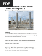 Solved Example On Design of Slender Columns According To EC2