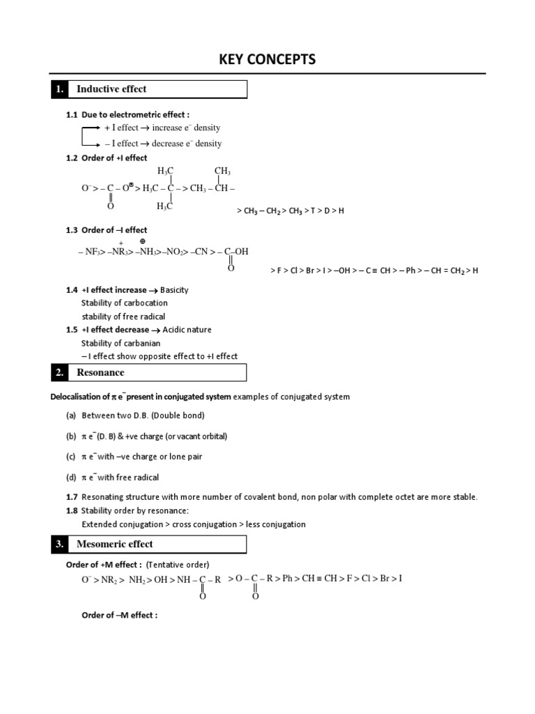 Key Concepts Organic | PDF | Alkane | Alkene