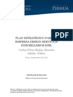 Plan estratégico para empresa de servicios inmobiliarios