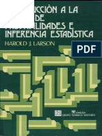 Introduccion A La Teoria de Probabilidades e Inferencia Estadistica Harold J Larson Incompleto PDF