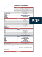 Template Cadastro Fornecedores