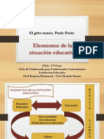 El grito manso de Paulo Freire y elementos clave de la situación educativa