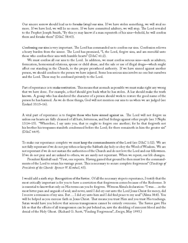 Repentance | PDF | Confession (Religion) | Repentance