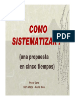 Oscar Jara. Como Sistematizar una propuesta en cinco tiempos.pdf