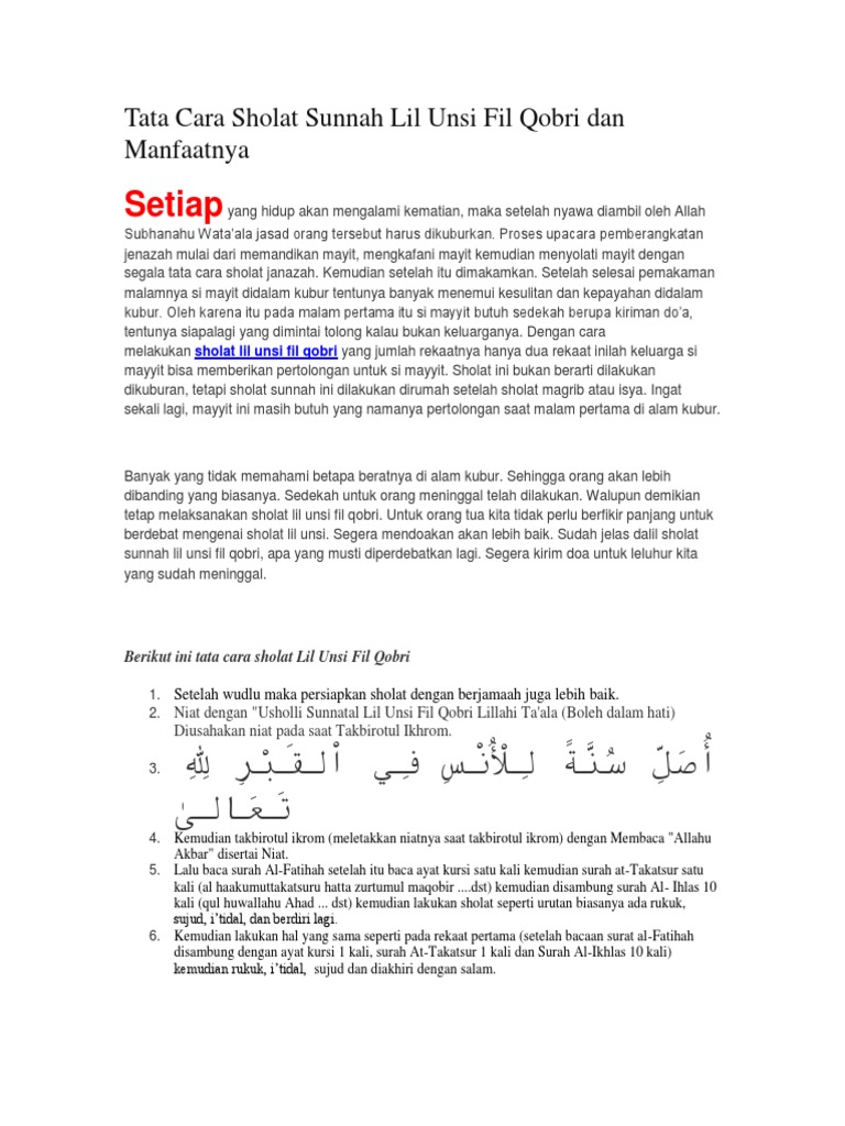 Sholat Unsi